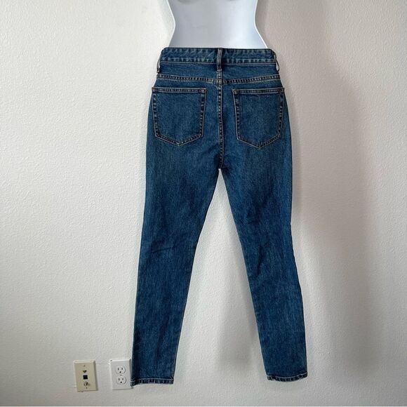 NWT Something Navy High Waisted Straight Leg Blue Jeans Size 0 - Picture 4 of 8